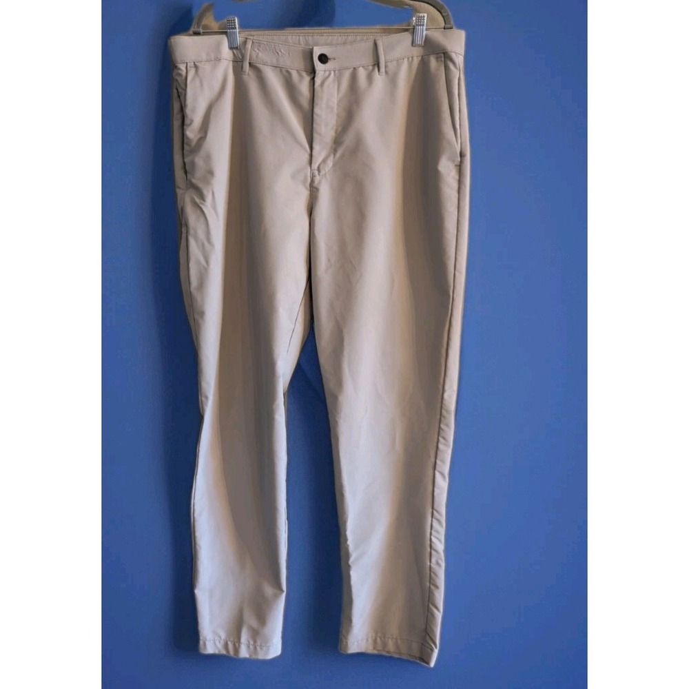 Banana Republic Chino Pants 38x32 Khaki Tan Reg Fit Polyester